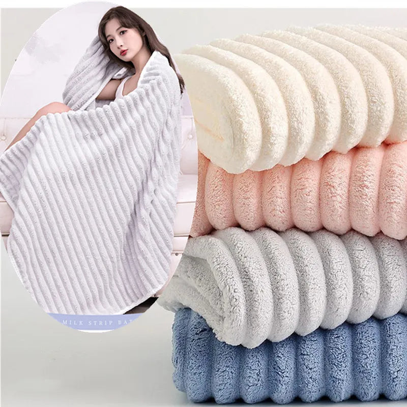 Quick Absorption Coral Plush Towel