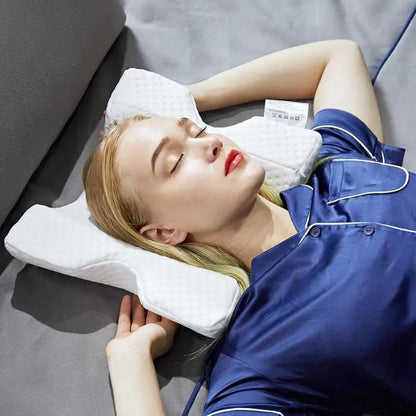 Curved Orthopedic Memory Foam Pillow - Wholesalus
