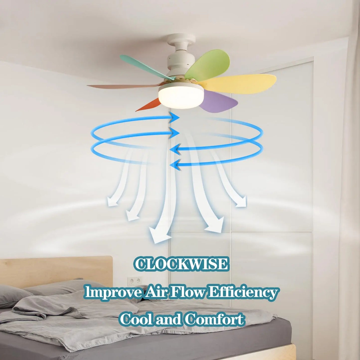 Socket Ceiling Fan with Light