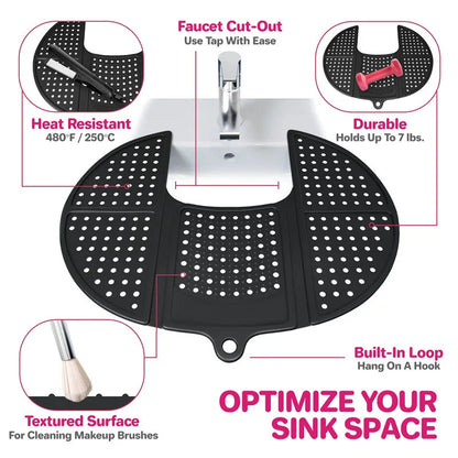 Foldaway Makeup Brush Cleaning Sink Shield - Wholesalus