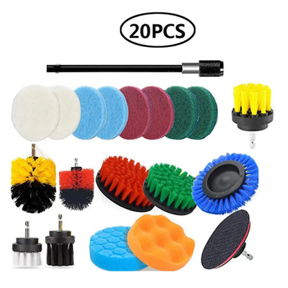 Drill Attachment Scrub Brush Kit - Wholesalus