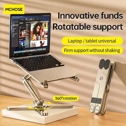 Aluminum Heat Dissipation Rotatable Laptop Stand - Wholesalus