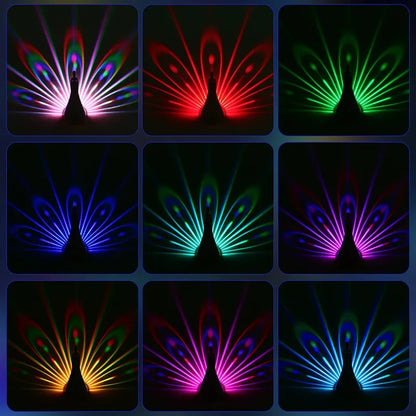 RC Colorful Peacock Wall Lamp - Wholesalus