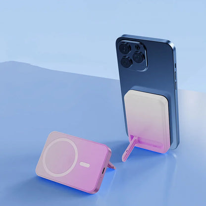 Magnetic Wireless Power Bank with Kickstand - Wholesalus