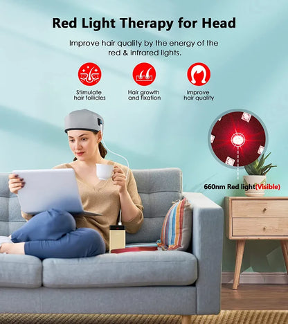 Anti Hair Loss Stress Relief LED Cap - Wholesalus