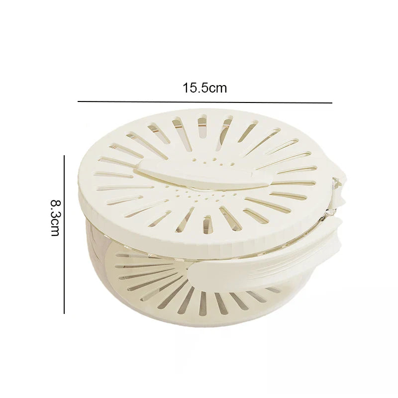 Foldable Handle Drain Basket with Lid