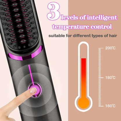 Wireless Hair Straightener Comb - Wholesalus