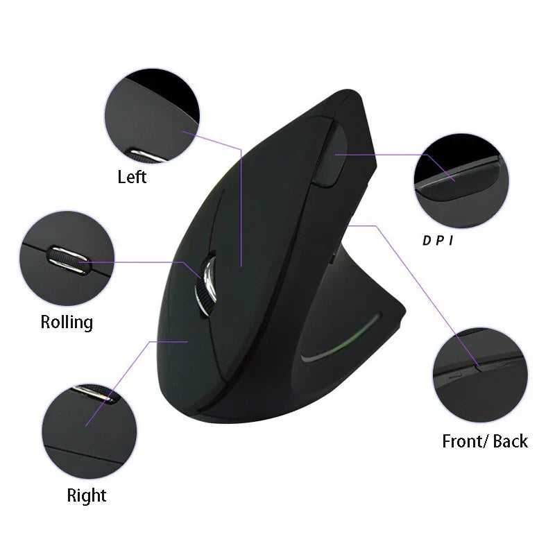 Ergonomic Wireless Vertical Mouse - Wholesalus