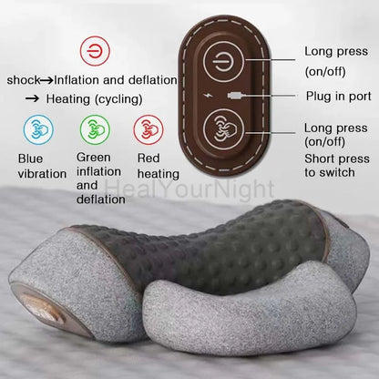 Hot Compression Vibrating Massage Pillow - Wholesalus