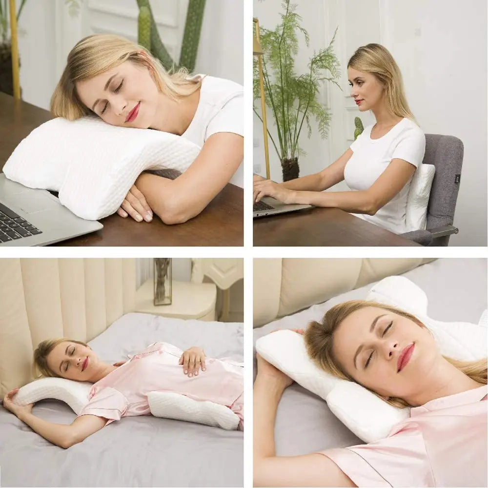 Curved Orthopedic Memory Foam Pillow