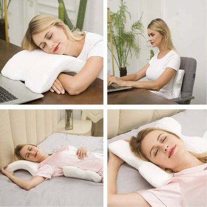 Curved Orthopedic Memory Foam Pillow - Wholesalus