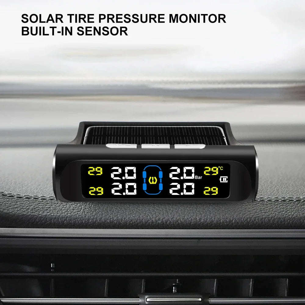 Solar Automobile Tire Pressure Monitoring Gauge