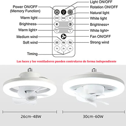 2 in 1 Swivel Fan LED Lamp - Wholesalus