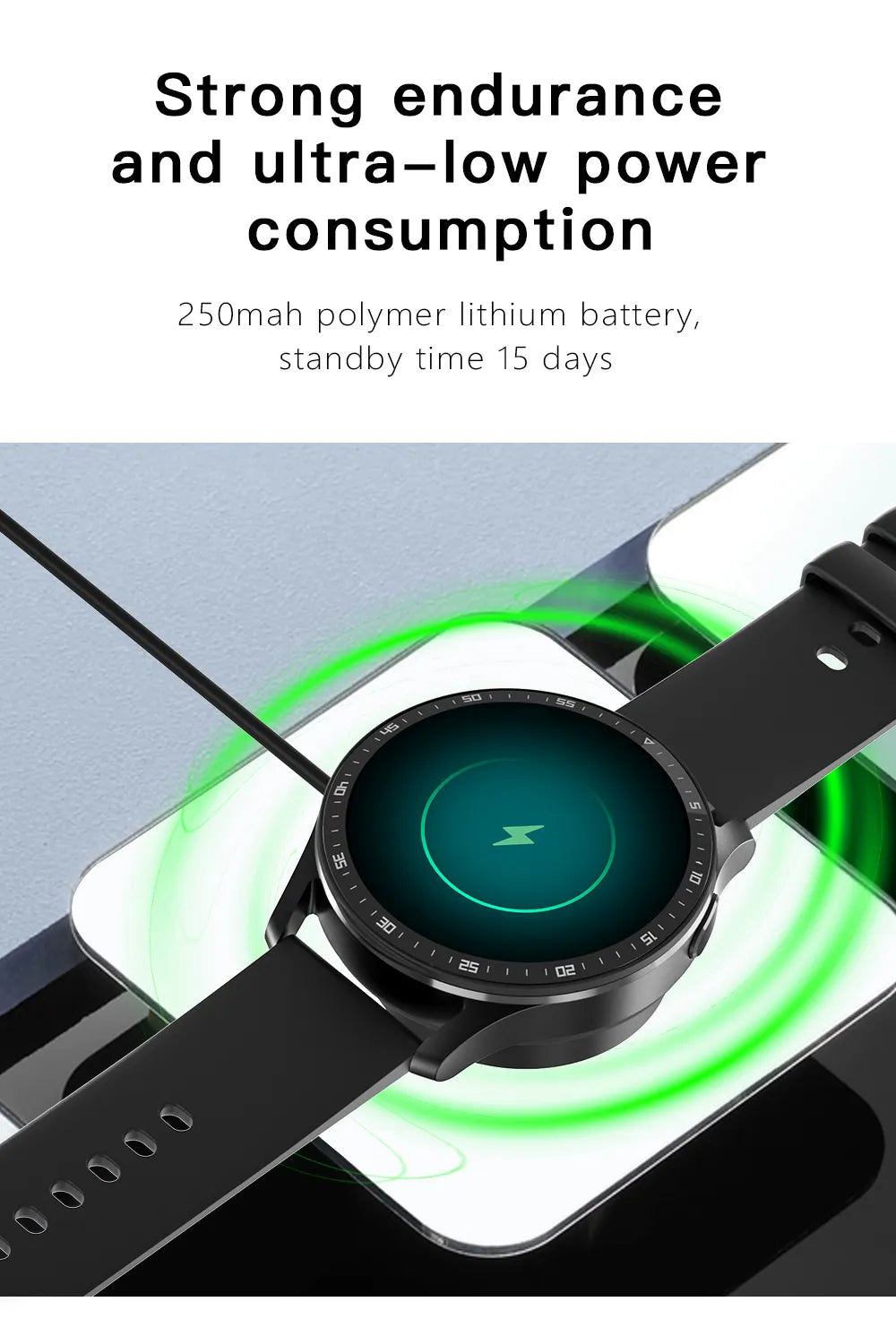 Two In One  Smart Watch With Bluetooth Earbuds