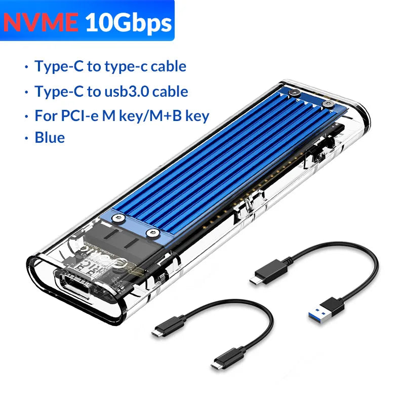 Transparent Hard Drive SSD Enclosure