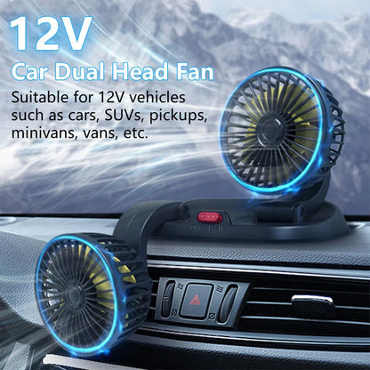 Portable Dual Head Car Air Cooling Fan - Wholesalus