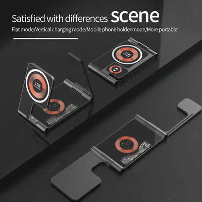 3 in 1 Foldable Magsafe Wireless Charger - Wholesalus