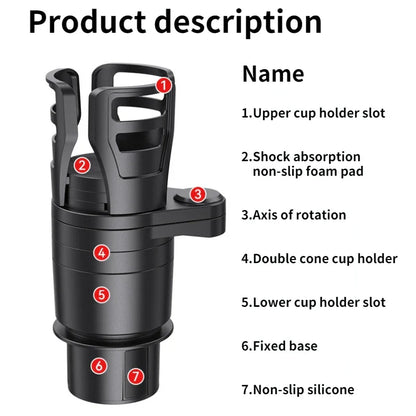 4 In 1 Adjustable Car Cup Holder - Wholesalus