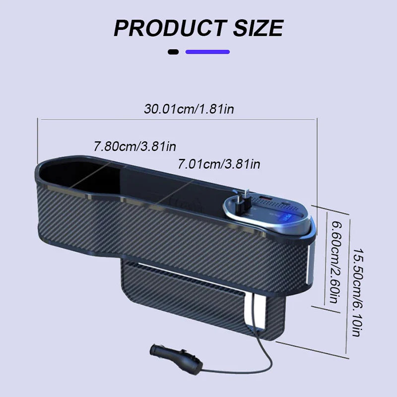 Car Seat Gap Charging Storage Box - Wholesalus