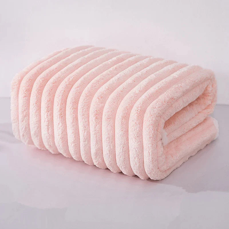 Quick Absorption Coral Plush Towel