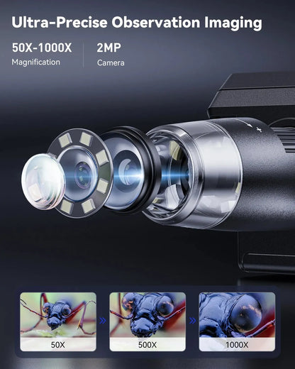 LCD Digital Microscope With Stand - Wholesalus