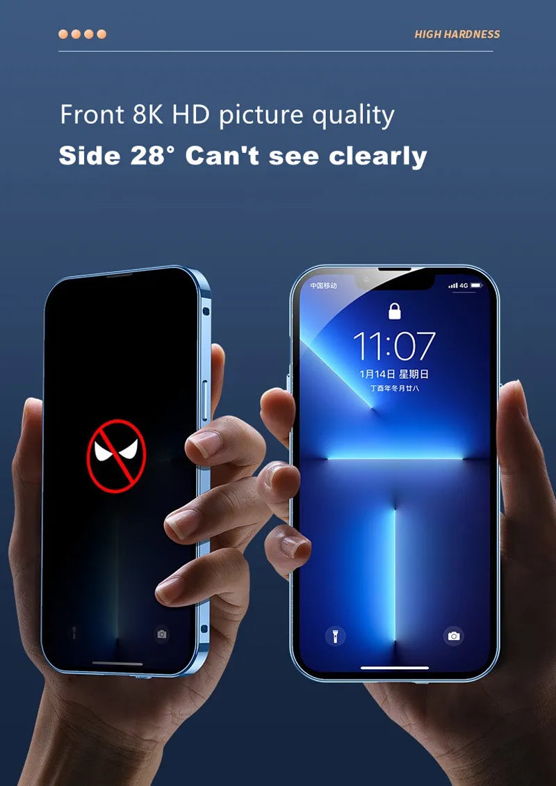 Double Sided Magnetic Glass Anti-Peep Mobile Case - Wholesalus