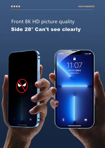 Double Sided Magnetic Glass Anti-Peep Mobile Case - Wholesalus