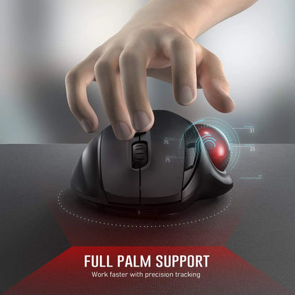 Ergonomic Wireless Trackball Mouse - Wholesalus