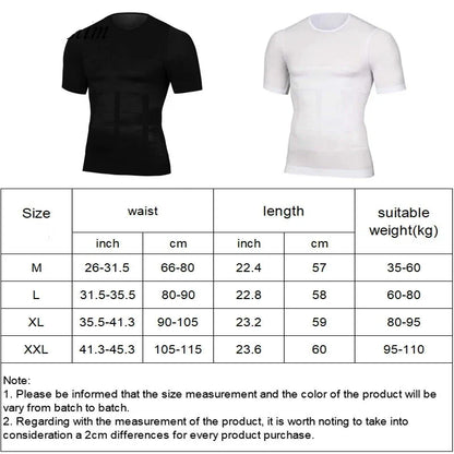 Men's Body Shaper Slimming T-Shirt - Wholesalus
