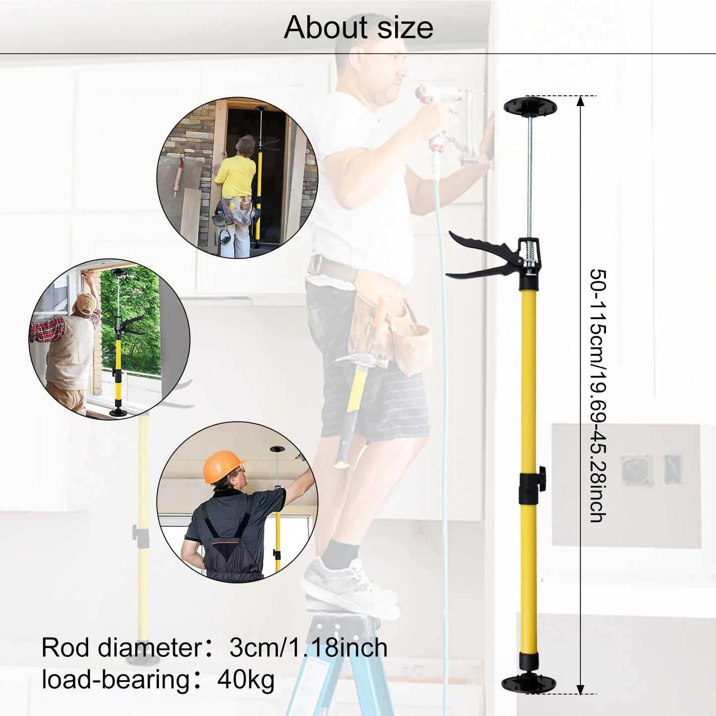 Wood Working Adjustable Non-Slip Telescopic  Support