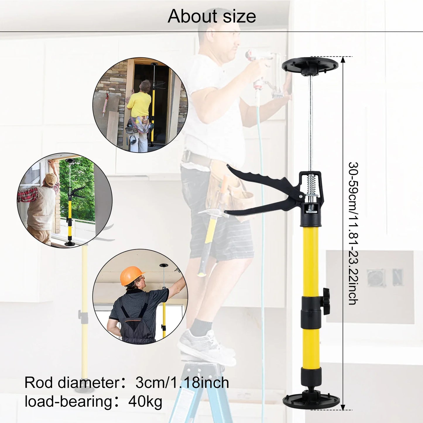 Wood Working Adjustable Non-Slip Telescopic  Support