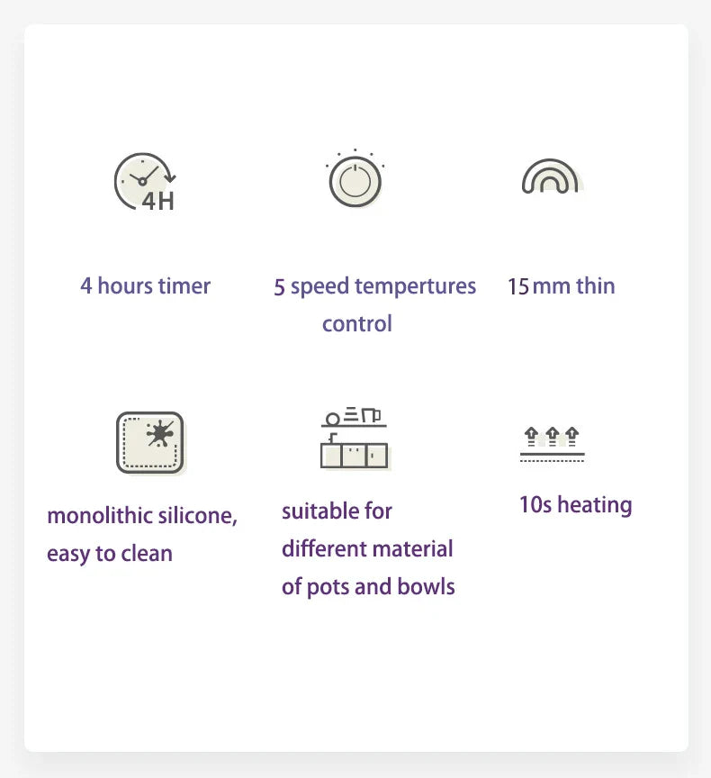 Foldable Silicone Heating Tray