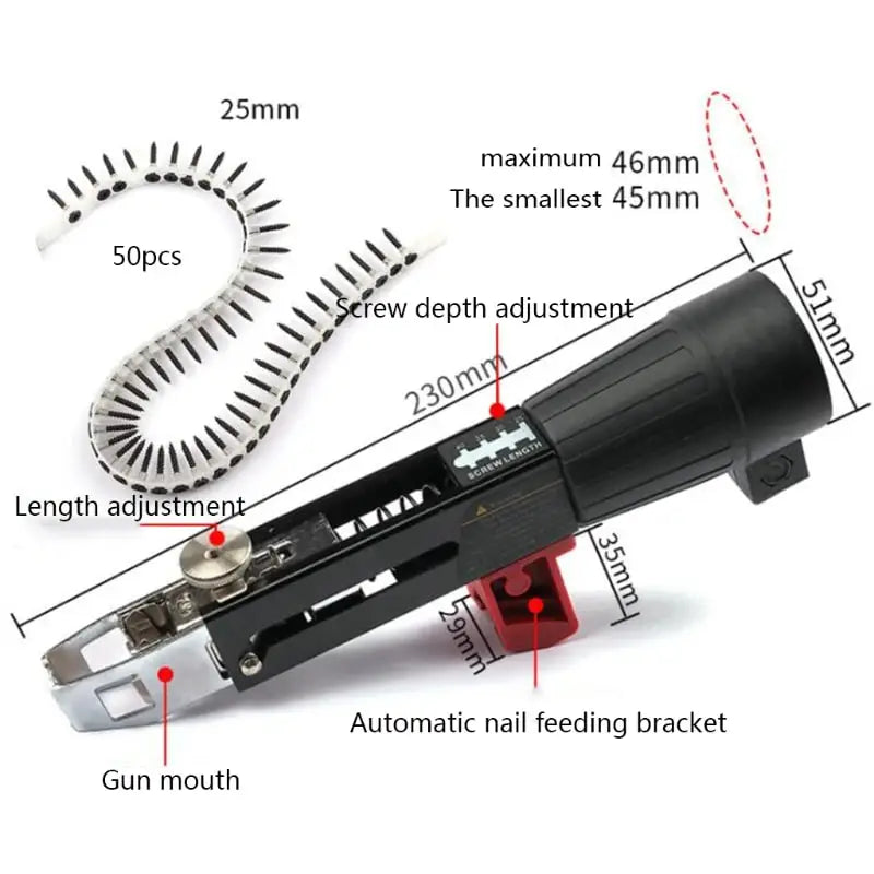 Electric Automatic Chain Nail Adapter Gun