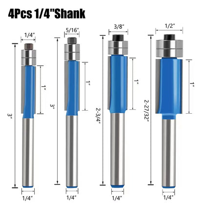 Shank Flush Trim Bit Set - Wholesalus