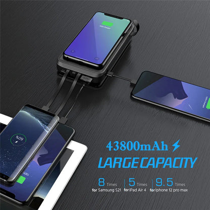Multifunctional Solar Power Bank Quick Wireless Charger - Wholesalus