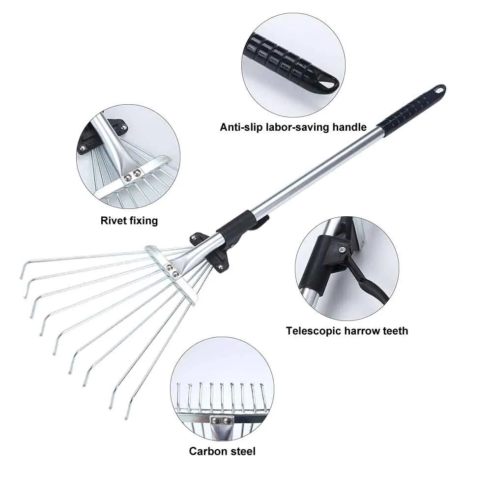 Retractable Garden Rake - Wholesalus