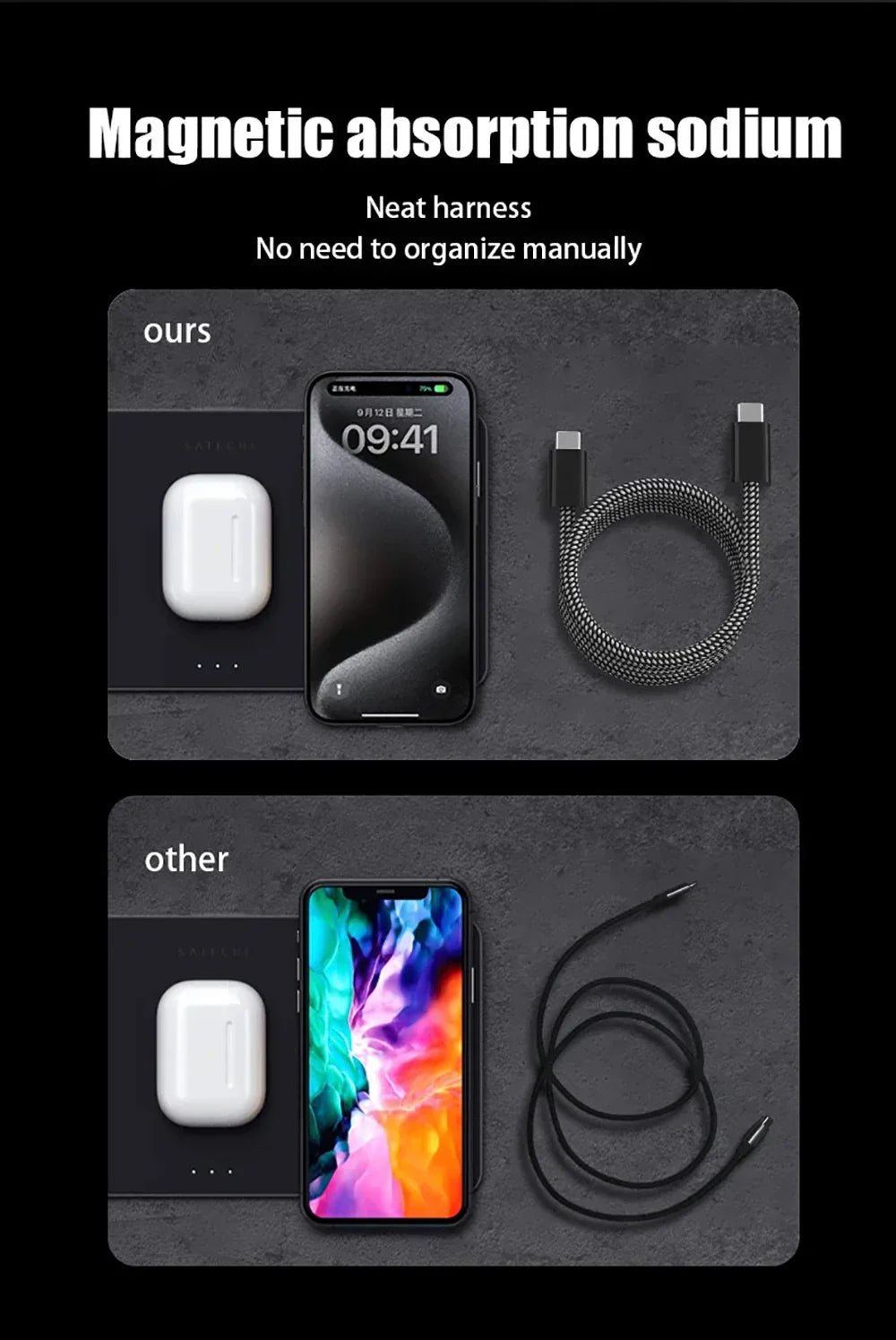 Magnetic Retractable Fast Charging Data Cable - Wholesalus