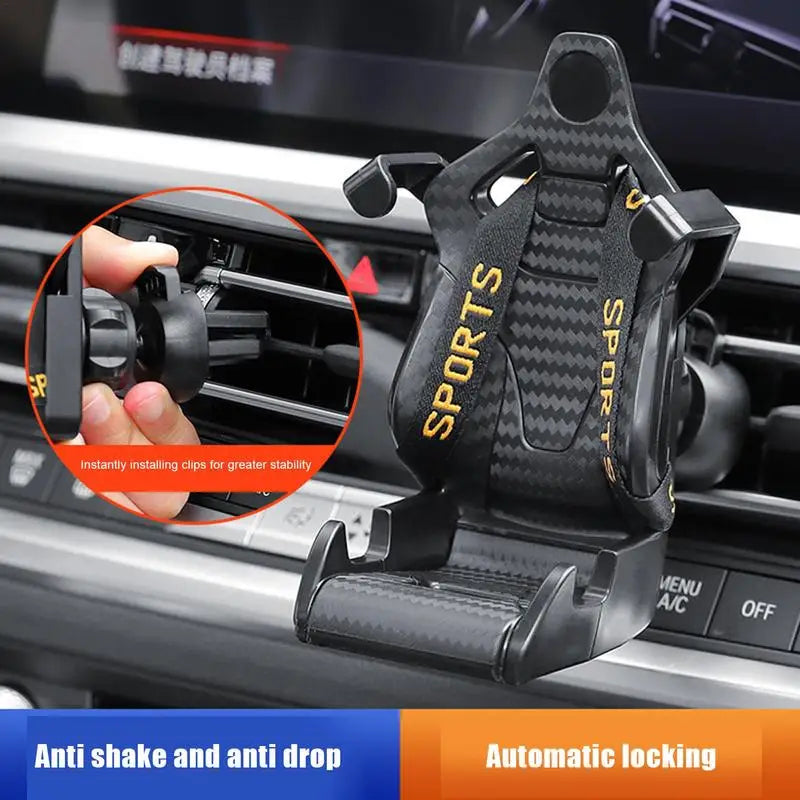 Racing Seat Car Air Vent Mobile Holder