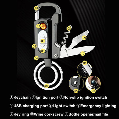 Multifunctional keychain lighter - Wholesalus