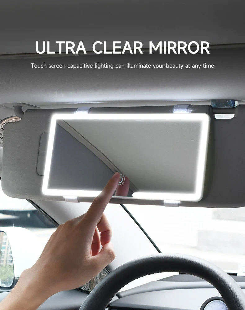 Universal Rechargeable Car Sun Visor LED Mirror