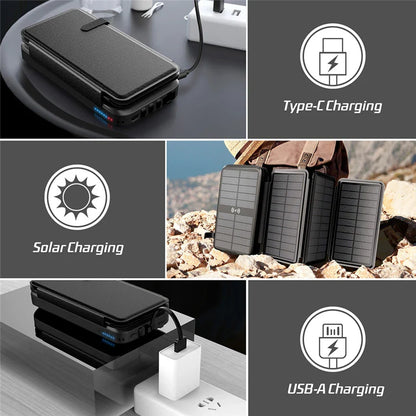 Multifunctional Solar Power Bank Quick Wireless Charger - Wholesalus