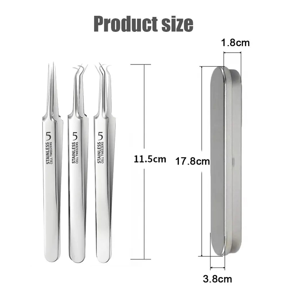 Stainless Steel Blackhead Remover Tool - 3Pcs Set