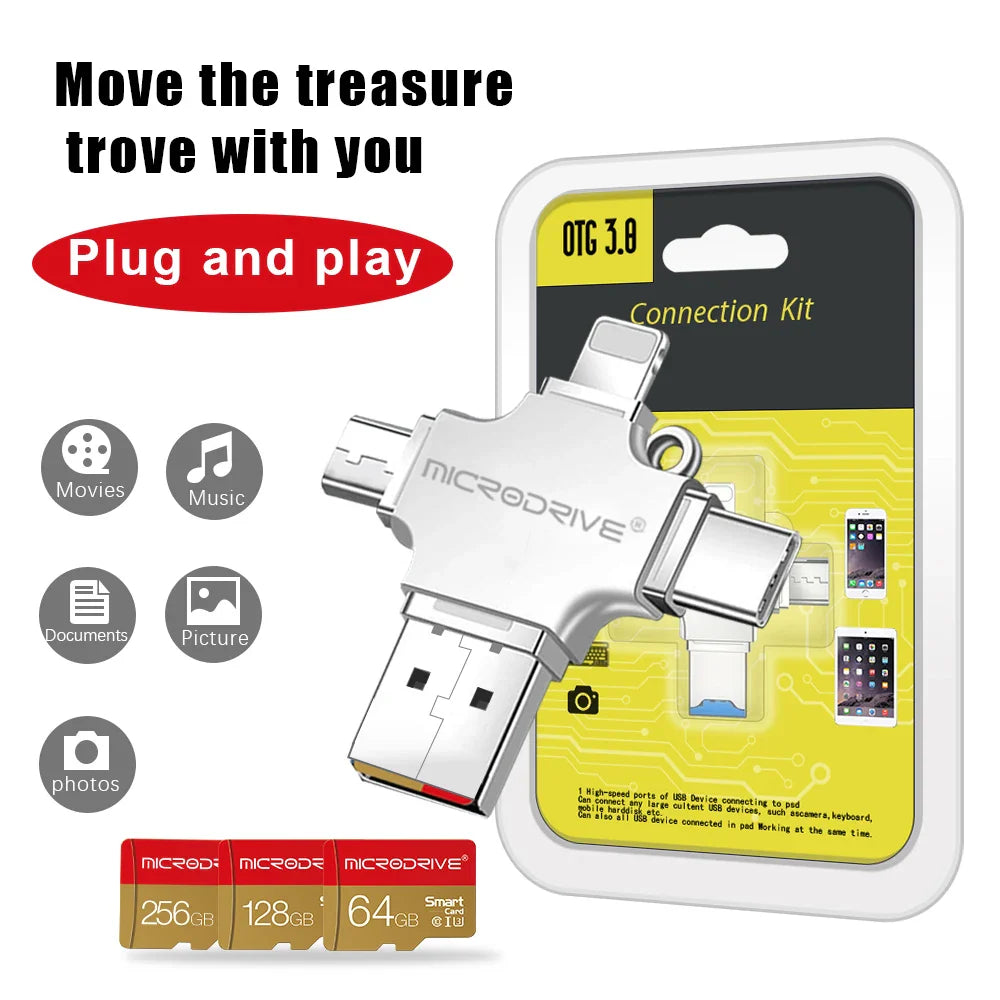 4 in 1 Memory Disk Flash Drive