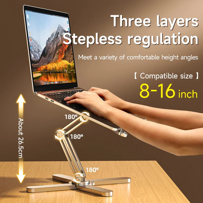 Foldable Aluminum Alloy Rotating Laptop Stand