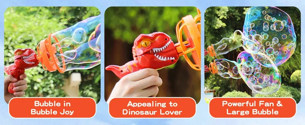 Dinosaur Bubble Gun Machine Toy