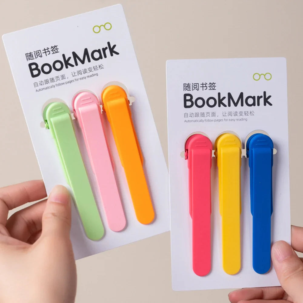 3Pcs Silicone Bookmarks