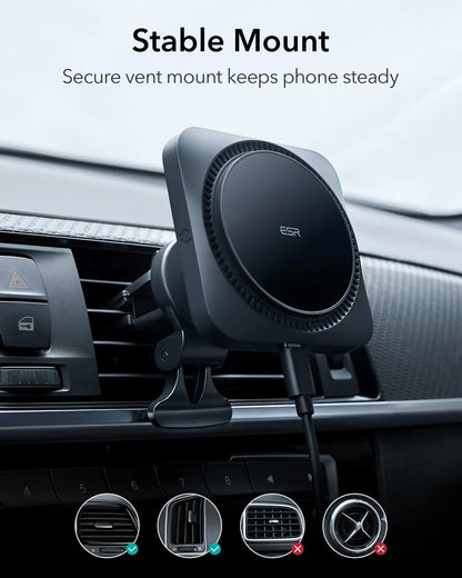 Car Air vent Magsafe Wireless Mobile Charger - Wholesalus