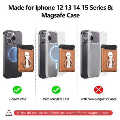 Leather Magsafe Phone Wallet Holder - Wholesalus