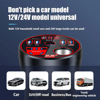 Car Multi-functional Charging Adapter - Wholesalus