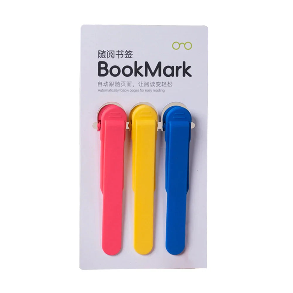 3Pcs Silicone Bookmarks